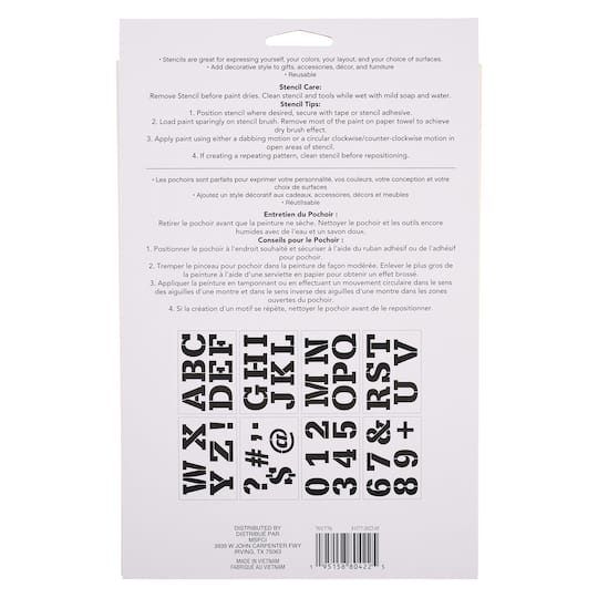 Alphabet Block Caps Stencils, 7" x 10" by Craft Smart®